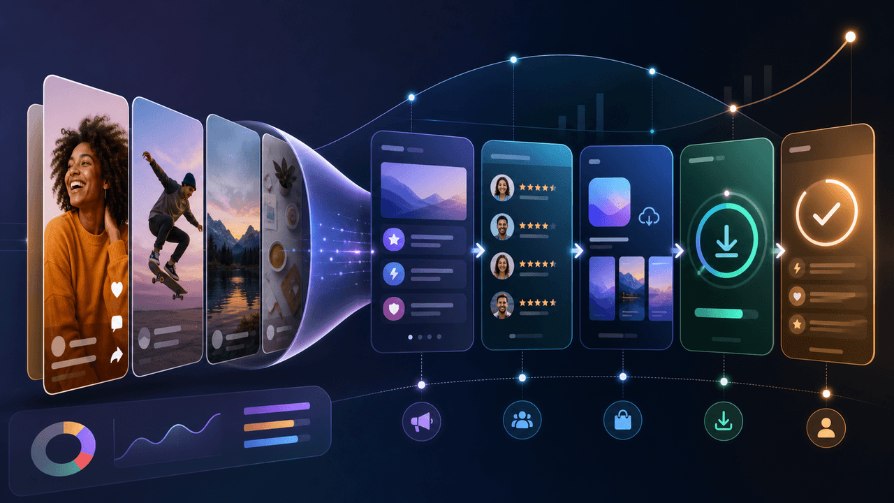 How to Build an App Download Funnel Using Only Social Media Content visual