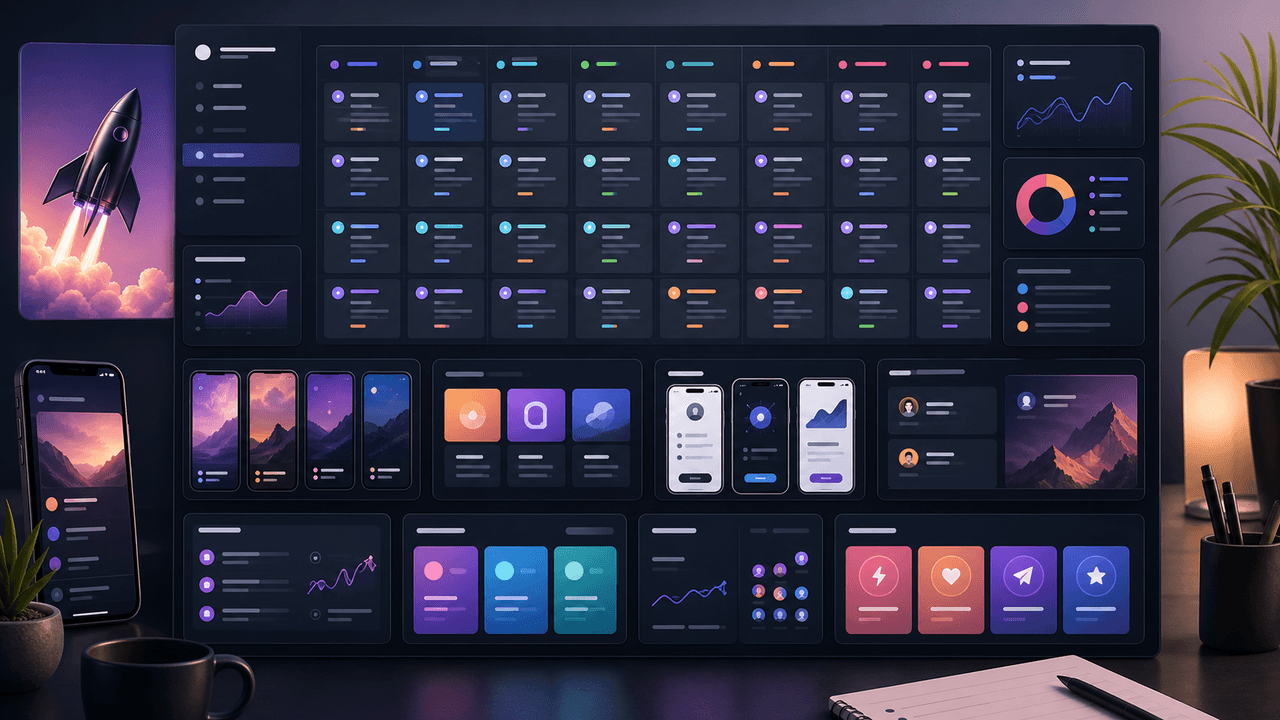 App Launch TikTok Slideshow Calendar: 30 Days of Posts visual