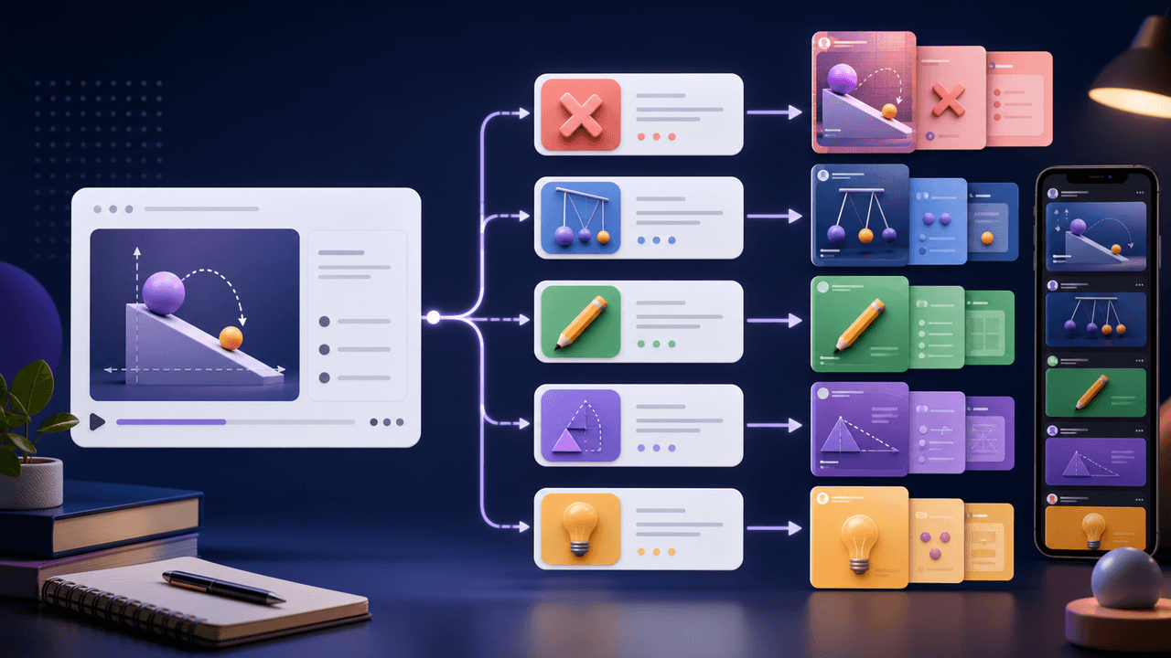 How to Turn One Course Lesson Into Social Posts That Still Teach visual