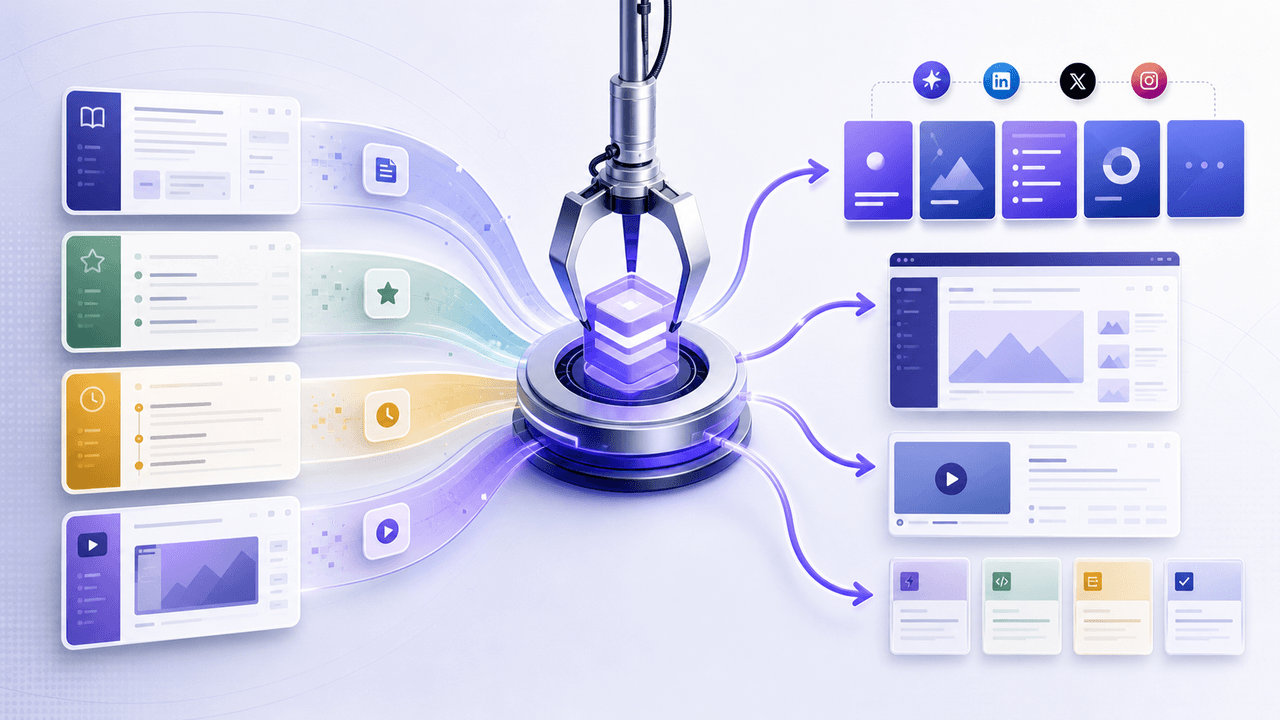 SaaS Content Repurposing: Turn Docs, Blogs, and Changelogs Into Carousels visual