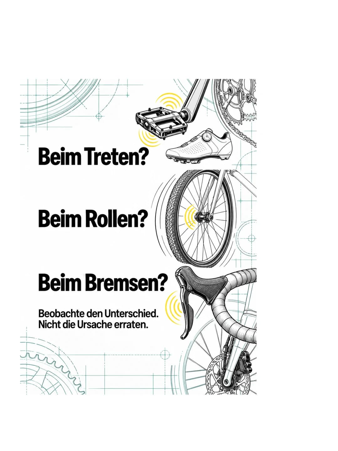 Fahrradwerkstatt: Dein Fahrrad knackt. Aber wann? · Folie 2/2