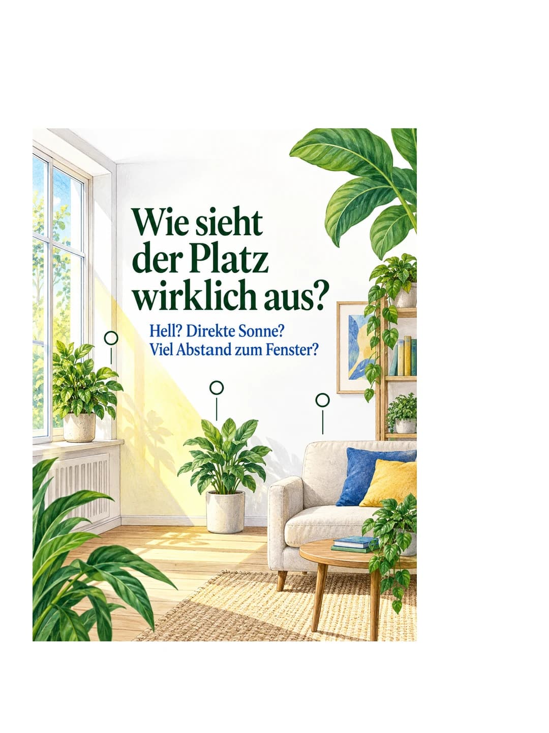 Gartencenter: Neue Zimmerpflanze? Erst das Fenster anschauen. · Folie 2/2