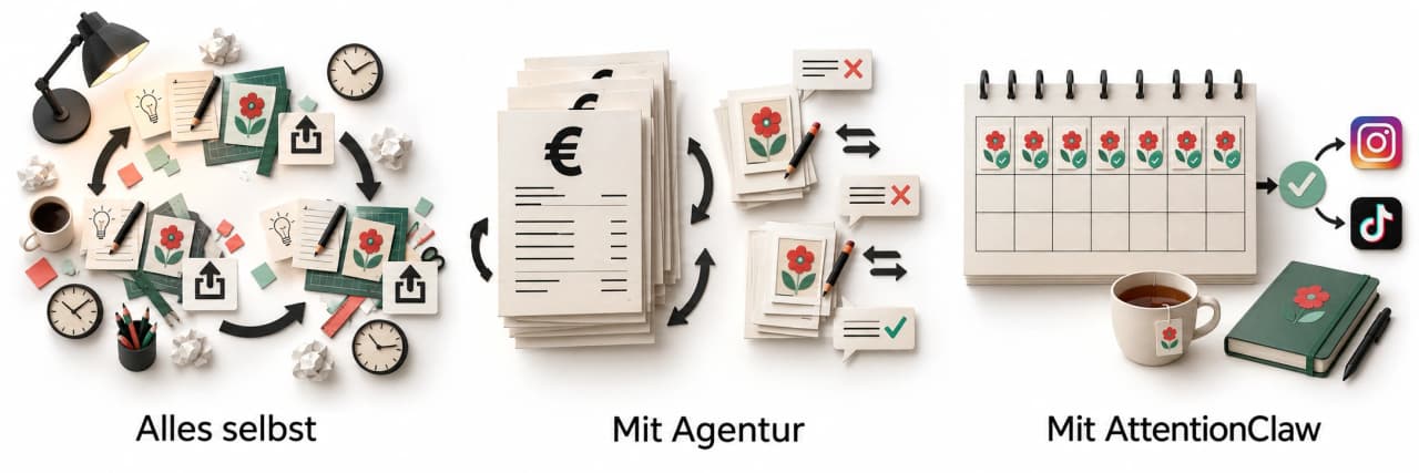 Papierillustration: Entwürfe, Aufgaben und Korrekturen stapeln sich zu einer überwältigenden Dauerschleife.